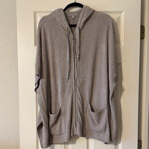 Gray Hooded ladies Sweater